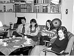 CW0316.jpg         Fra v.: Roald Blix, Anne Mari Storvik -Pedersen, Anita Waatvik og Berit Hals.  Først på 1970 tallet.