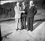 CW1837.jpg    Johan Hansen (Dahlmo), Oddmund Rostad  og en gammel venn av Johan.   Bildet tatt på Dahlmo sist på 1950-tallet.
