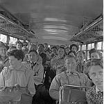 CW3550.jpg   Neverdal ungdomslag på tur med båt og buss nedover Helgeland,      ca. 1955.                 <br>                