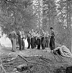 CW3563.jpg   Neverdal ungdomslag på tur med båt og buss nedover Helgeland,      ca. 1955.                 <br>                